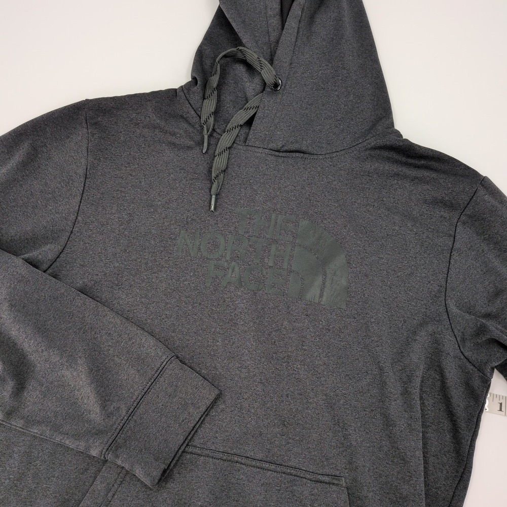 THE NORTH FACE Mens Gray Heather Tonal Logo Pullover Hoodie